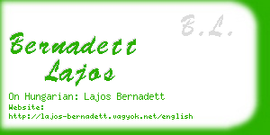 bernadett lajos business card